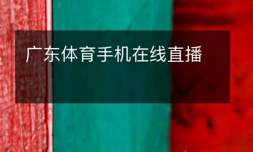 廣東體育手機(jī)在線直播