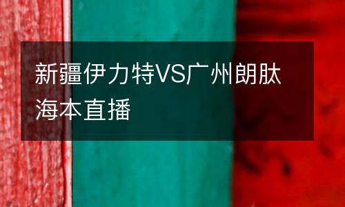新疆伊力特VS廣州朗肽海本直播