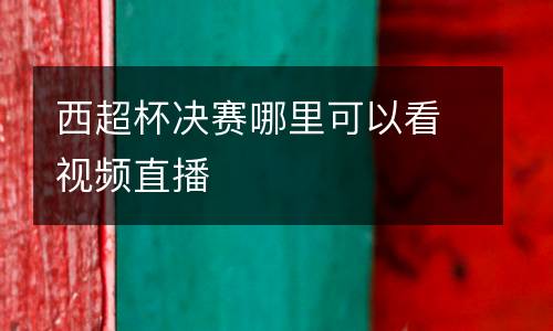 西超杯決賽哪里可以看視頻直播