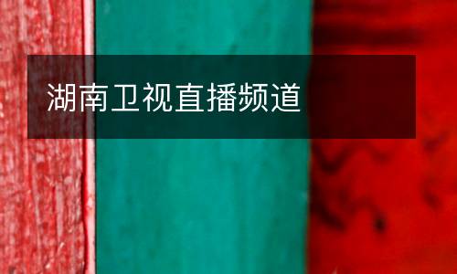 湖南衛(wèi)視直播頻道