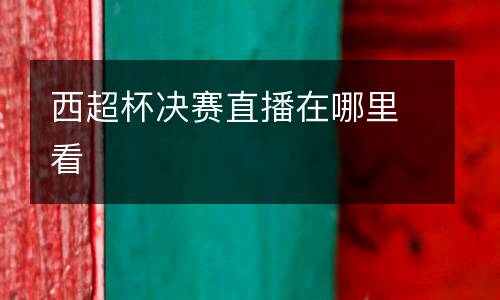 西超杯決賽直播在哪里看